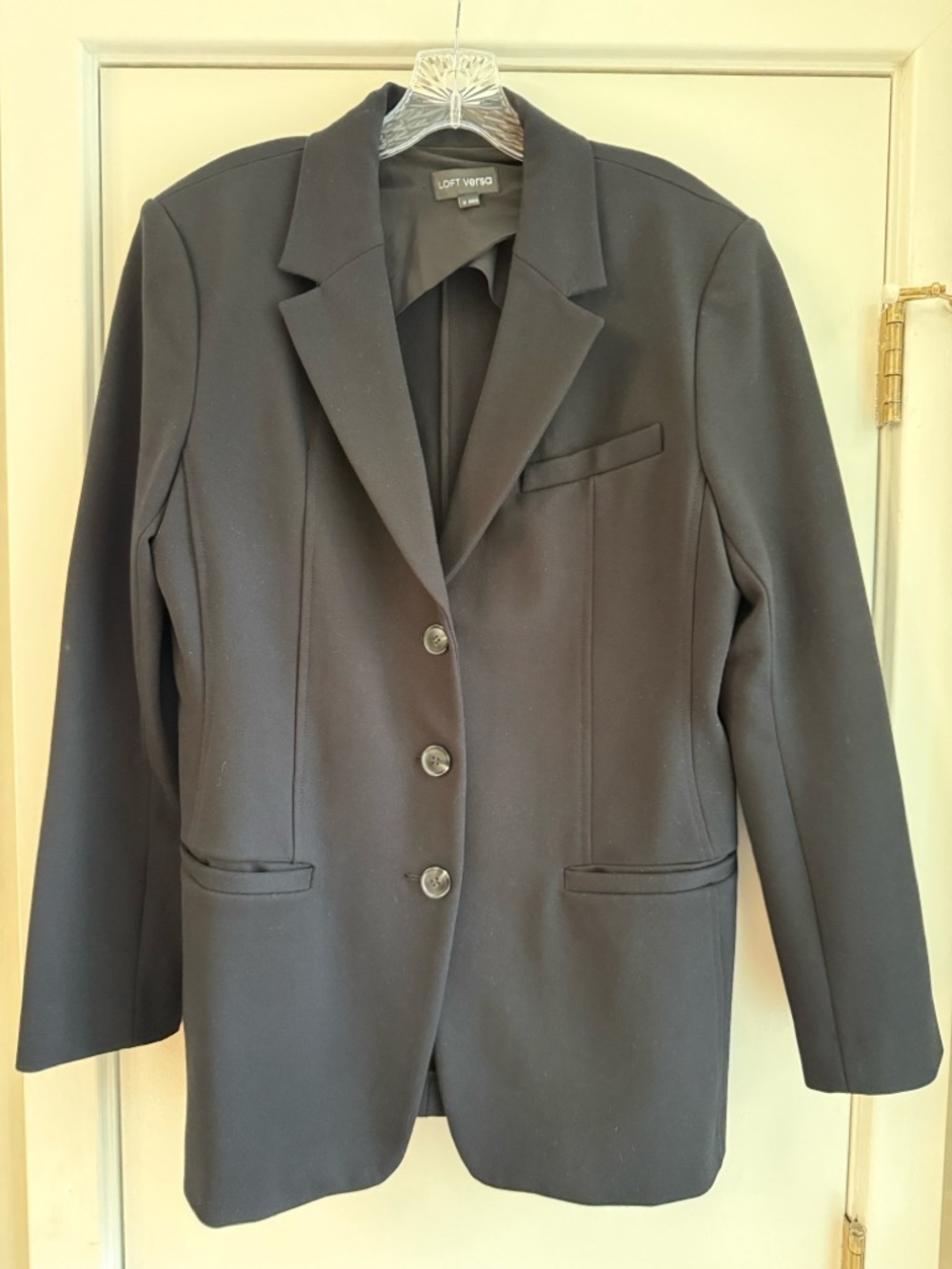 NWOT LOFT Black Ponte Deluxe Sculpted Blazer